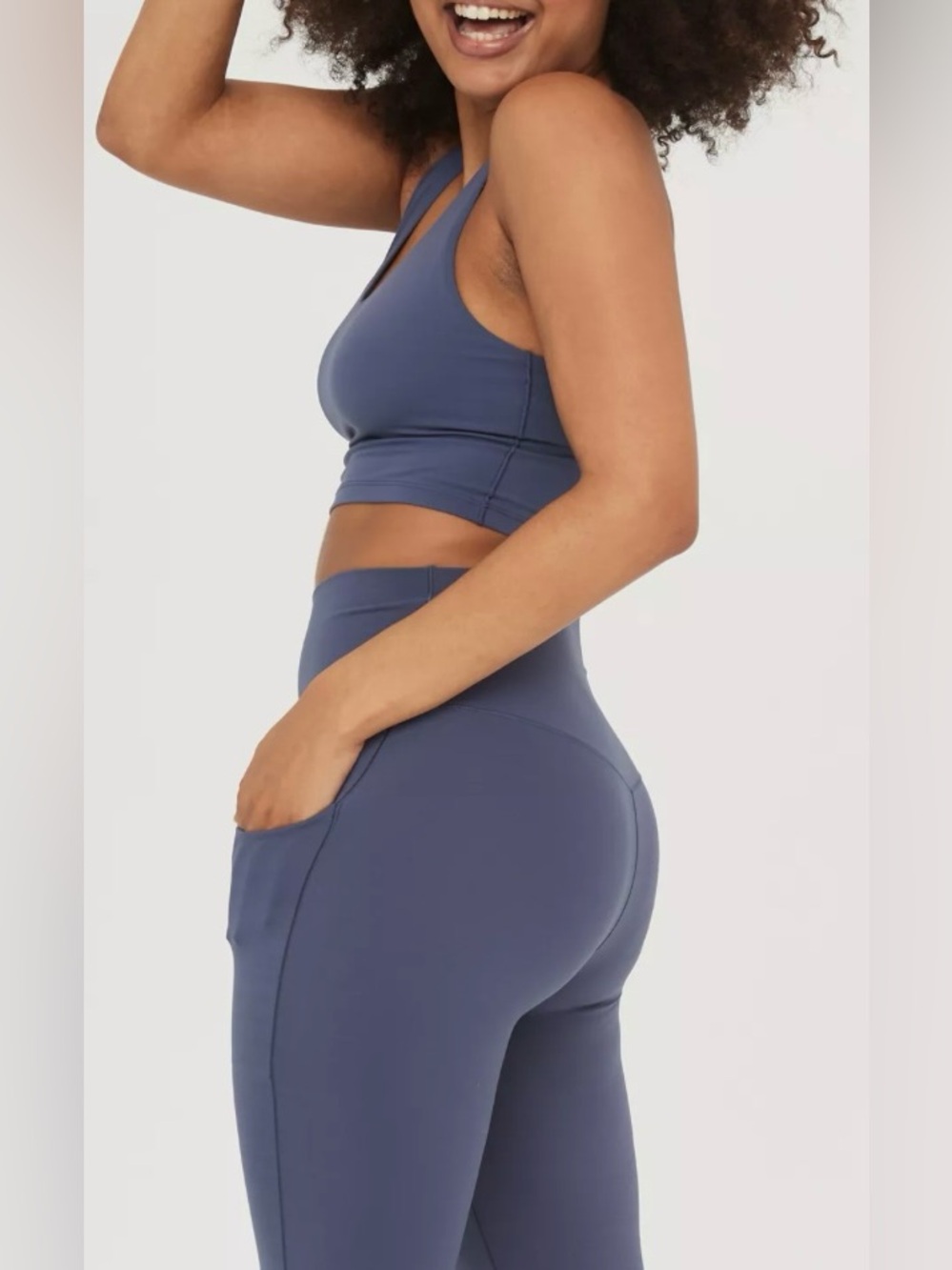Offline By Aerie Real Me 7/8 High Rise Leggings In Dusty Periwinkle Blue Size M